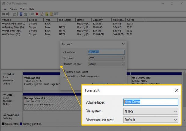 How to format a hard drive in Windows 10