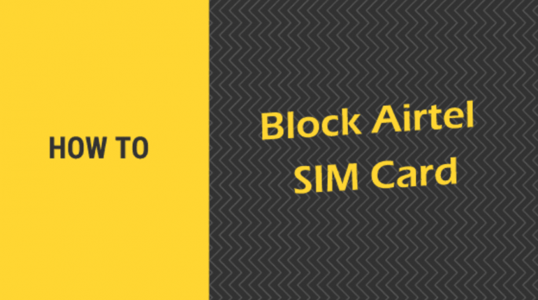How to block airtel sim